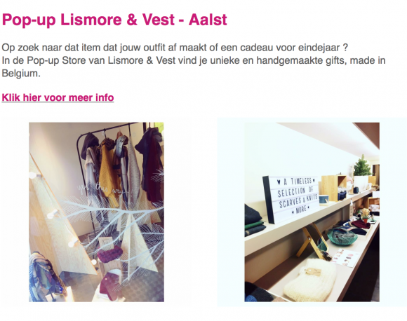 pop-up L-ismore accessoire cadeau winkel