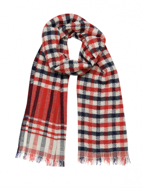 Sjaal rood ruit motief Carlow red Inouïtoosh LISMORE accessoires foulard