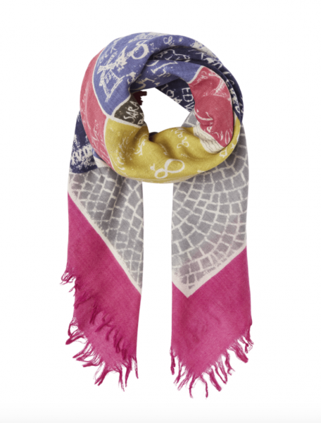 solden outlet sale sjaal roos grijs print Parijs pink Inouïtoosh LISMORE 